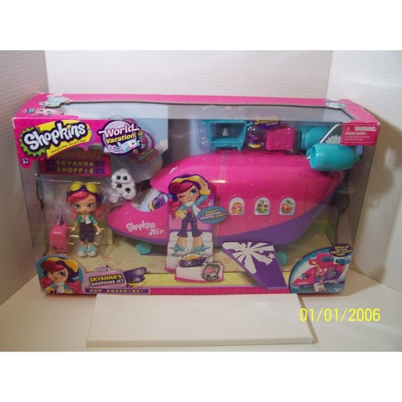 Shopkins World Vacation Jet Plane with Skyanna Shoppie Airplane